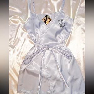 🐰Silver Silky Wrap Dress🐰